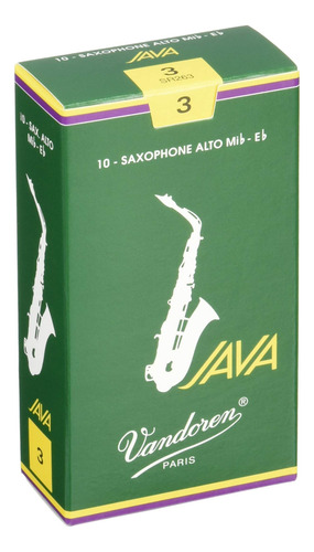 Lengüetas Para Saxofón Alto Java Resistencia 2 Caja De 10