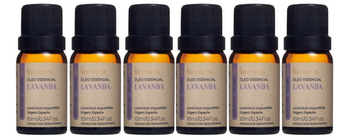 Kit 6 Óleo Essencial Puro De Lavanda Via Aroma 10ml