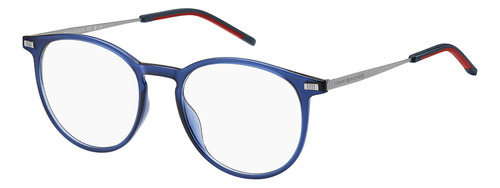 Armação De Óculos Tommy Hilfiger Th 2021 Pjp - Azul 51