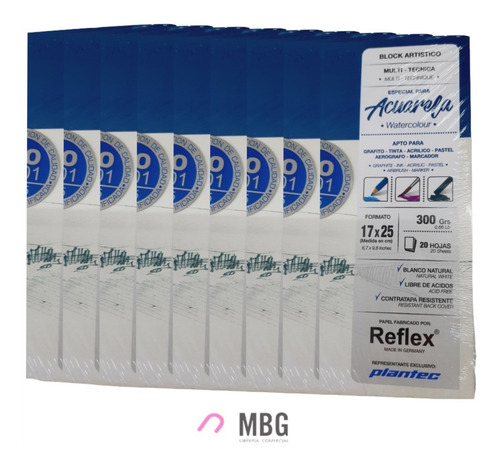 Imagen 3 de 5 de Block Art Nature Plantec 17x25 300gr 20 Hojas Multi-tecni