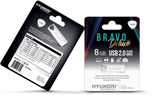 Memoria Usb Hyundai Bravo 16gb 2.0 Plateado