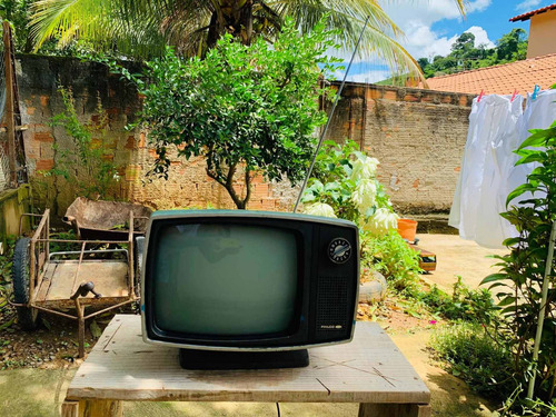 Tv Philco Original Tubo Verde Peça Rara