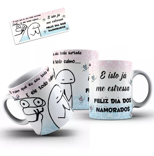 Caneca Personalizada Meme Flork Dia dos Namorados