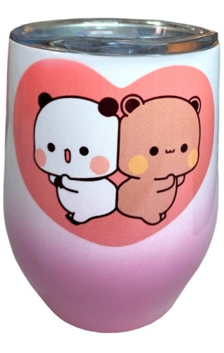 Vaso Termico Bubu Y Dudu Corazon Personalizado