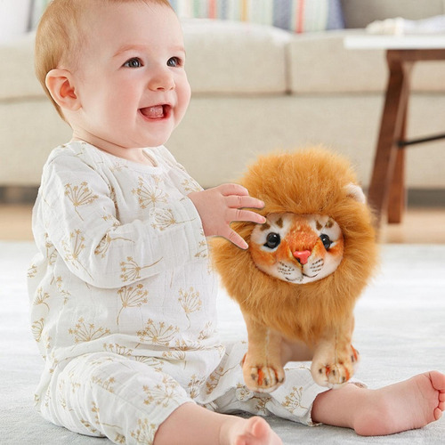 Lenos De Peluche Lion Plush Lion Animal Relleno Juguete De A