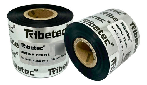 Ribbon Resina Textil 53x300 Mts Para Impresora De Etiquetas