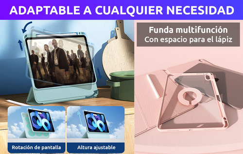 Funda Tablet Magnetica Generica Para iPad Air 4 2020 10.9' Color Rosa