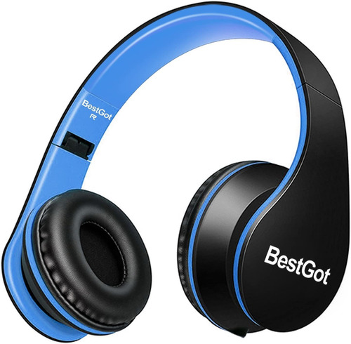 Auriculares Bestgot Con Microfono Azul Infantil