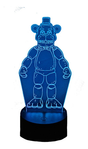 Freddy Large Five Nights At Freddy's Lámpara Led 3d Fnaf Led