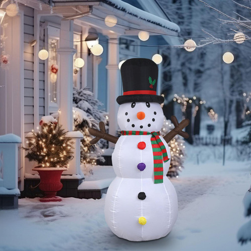 Muñeco De Nieve Inflable Navideño Para Decoración De
