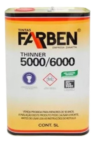 Thinner 5000/6000/ 5 Litros Farben