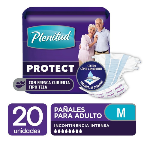 Pañales Plenitud Protect Talla M - Unidad A $137 Talle Mediano