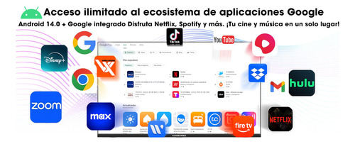Smart Tv XUNDEFINED 40'' Full HD Android, Duplicación de pantalla Sonido Estéreo Dolby 2K HDMI/USB