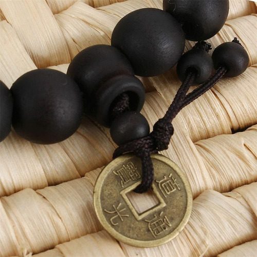 Imagen 7 de 7 de Ruztik | Set Collar Japa Mala Budista + Pulsera Ébano 10mm