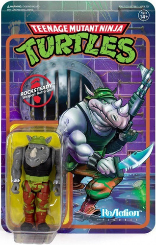 Reaction Tmnt - Rocksteady (super 7) Tortugas Ninja