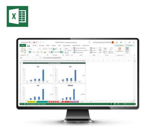 Implementación Iso 9001 Excel (plantilla Excel)