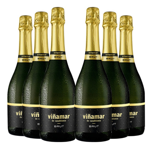 Imagen 1 de 1 de Vino espumante Viñamar Brut 2020 bodega Viñamar 750 ml pack x 6 u