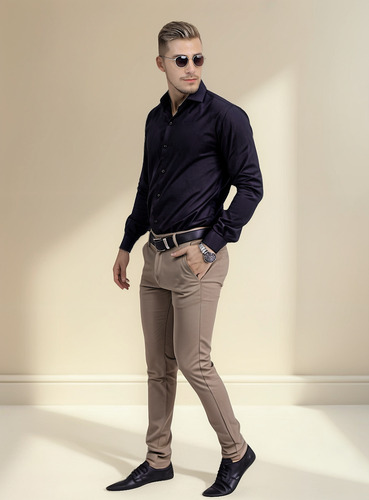 Pantalón Pack X2 Corte Chino Elastizado Hombre Varios Color