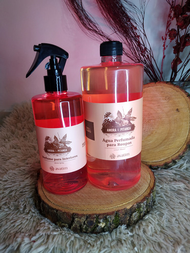 Kit Home Spray Amora & Pitanga + Água Perfumada Avatim