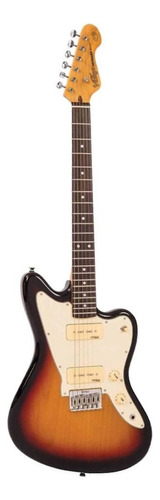 Guitarra Vintage V65h Reissued Series Tobacco Sunburst Material Do Diapasão Rosewood Orientação Da Mão Destro