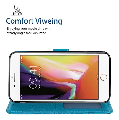 Funda Para iPhone 6 iPhone 6s Azul Piel Sintetica-2
