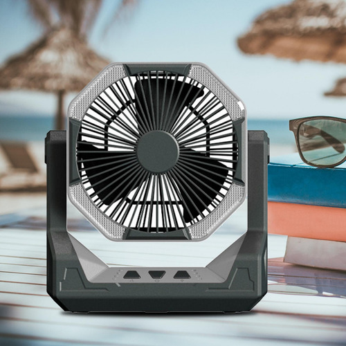 Ventilador De Escritorio Ángulo De Altura Ventiladores Gris