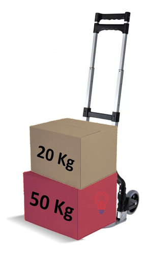 Carrinho De Mao Dobravel Reforçado P/ Carga Até 70kg