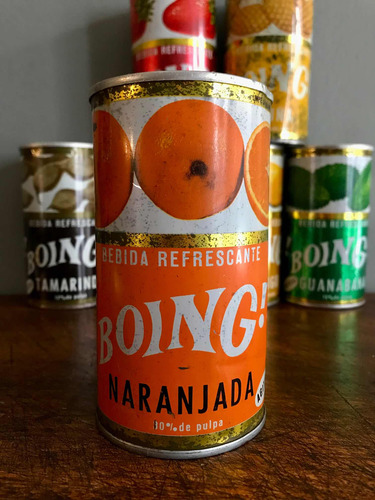 Colección De 7 Latas Antiguas De Refresco Boing Pascual !!! (Usado)