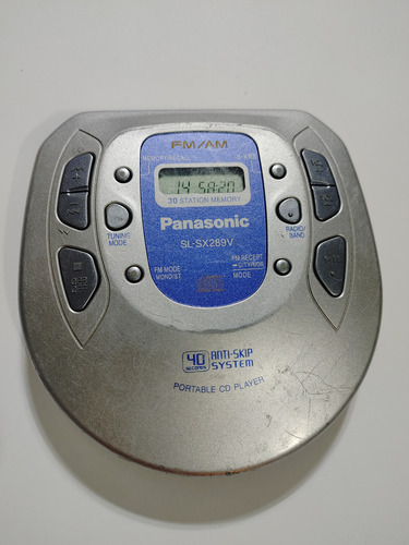 Discman Con Radio Panasonic Gris (Usado)