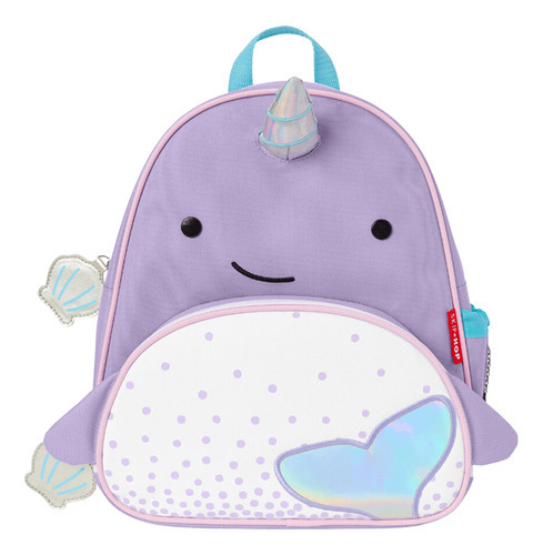 Mochila Escolar Skip Hop Zoo Clássica Modelo Baleia Cor Lilás