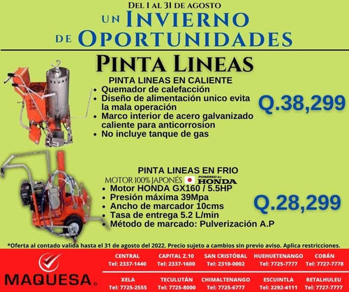 Imagen 1 de 1 de Máquinas Pintalineas En Maquesa