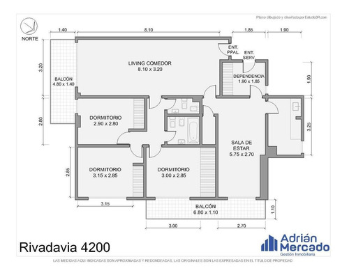 Imagen 30 de 30 de 4 Ambientes Con Dependencia Y Dos Balcones Al Frente. Apto Profesional-almagro-