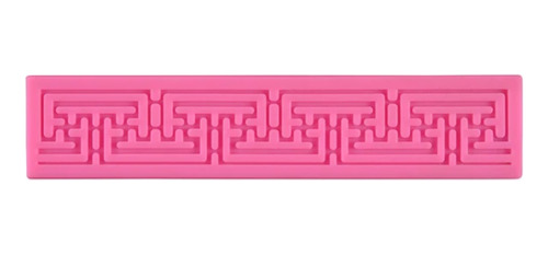 Molde Silicona Guarda Folk Puntilla Comestible Color Rosa