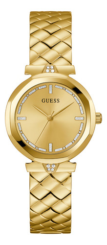 Reloj Guess Mujer Pulsera Acero Inoxidable Correa Dorado Bisel Dorado Fondo Dorado