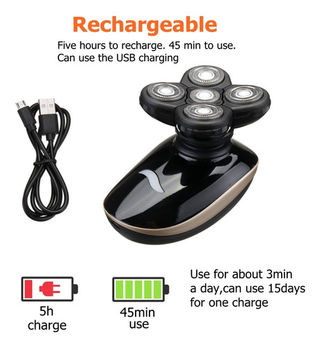 5 In1 4d Recargable Impermeable Inalámbrico Eléctrico Calva