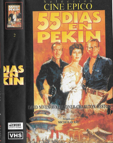 55 Días En Pekín 2 Vhs En Castellano Charlton Heston (Usado)