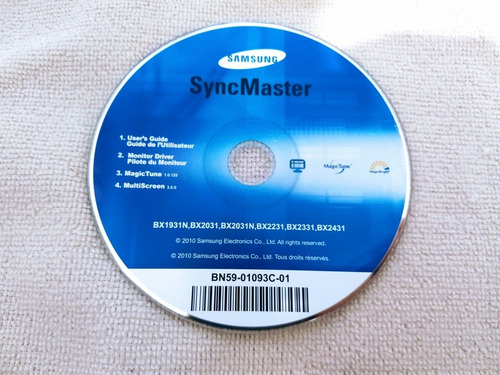 Cd - Syncmaster - Instalação De Monitor Bn59-01093c-01