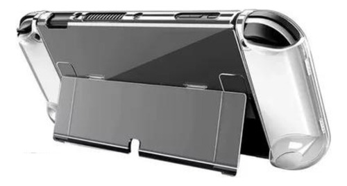 Capa De Proteção Dock Flip Para Nintendo Switch Oled Joycon Cor Transparente