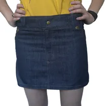 Comprar Pollera Mini De Jean Y Gabardina - 2330 Indumentaria