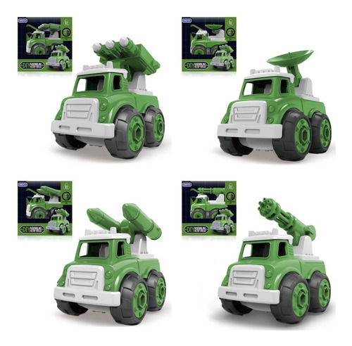 Camión Militar Desarmable Con Herramientas Vehículo Juguete