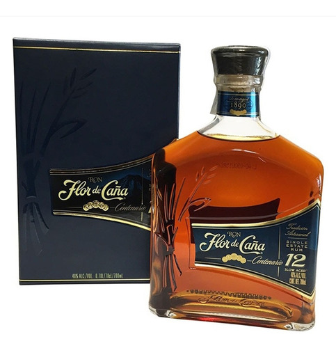 Rum Flor De Cana 12 Anos Centenario 750ml Ron Rum Original.