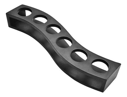 New,. Soporte De Madera Para Copas Forma De S Negra De 6