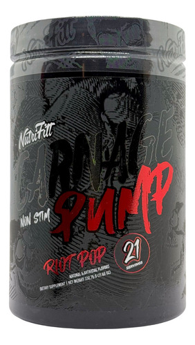 Carnage Pump Riot Pop 21 Serv Óxido Nítrico Non Stim Nutrifi