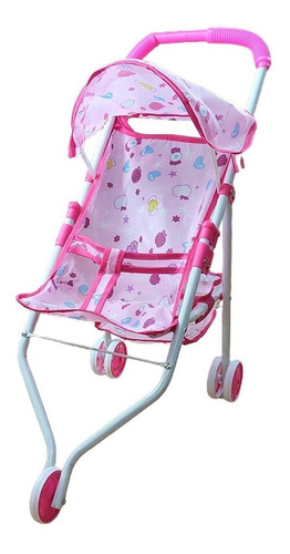  Cochecito Coche De Paseo Muñecas Bebe 3 Ruedas Plegable 