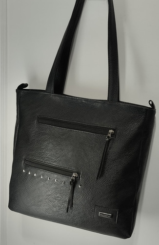 Cartera Mujer General Cuero Sintético Negro Negro Lisa Níquel Negro