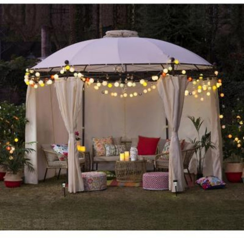 Imagen 5 de 6 de Toldo Pergola Con Cortinas 3.5 X 3.5 Mt Elegante
