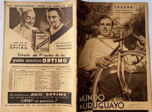Mundo Uruguayo N°1094, Cicilsmo Sudamericano Trueba 1940
