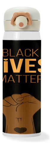 Botella Agua Para Niño Black Live Matter Taza Viaje Acero Al