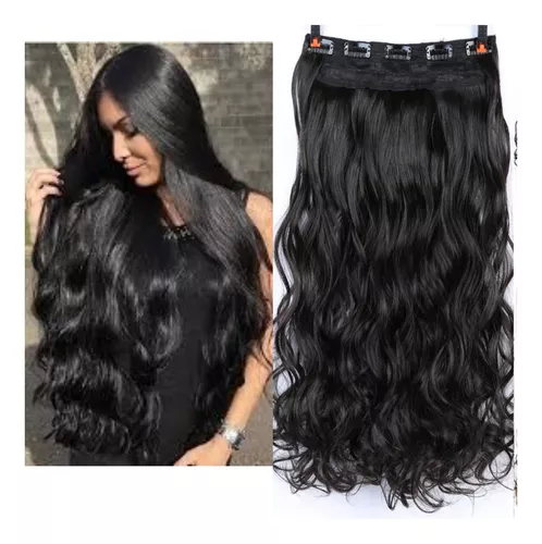 Extensiones Cabello Seminatural Negro Semiondulado | Cuotas sin interés