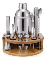 Comprar Kit De Coctelería Bartender Acero Inoxidable 12 Piezas 750ml